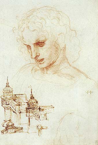 Study for the last supper St. James and Architectural Studies, 1495