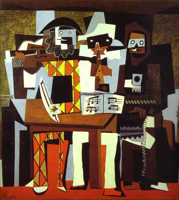 Pablo Picasso - Three Musicians, or Musicians in Masks Maskeli M�zisyenler