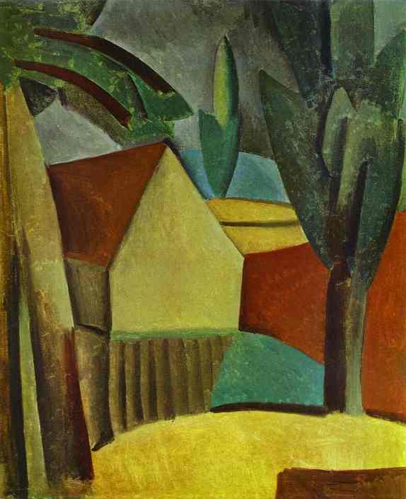 Pablo Picasso - House in a Garden, 1908