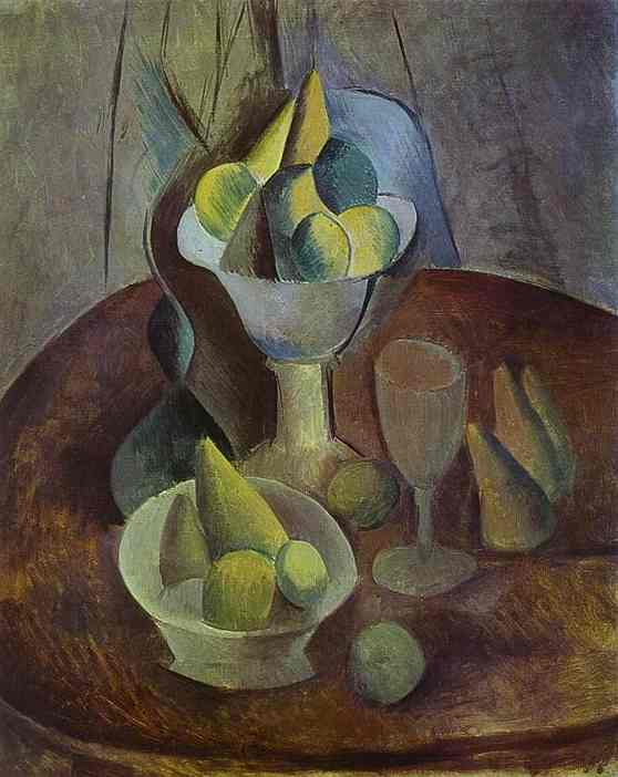 Pablo Picasso - Compotier, Fruit, and Glass, 1909